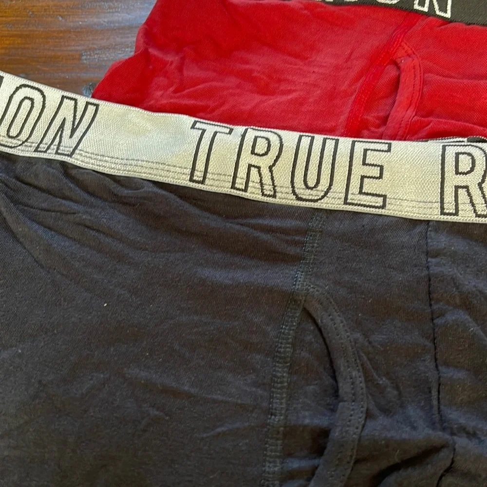 True Religion XL Fly Front Cotton/Spandex Boxer Brief (2 Single Pairs)